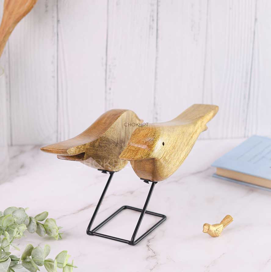 Mango wood bird tissue holder