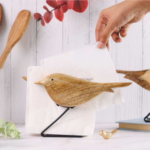 Mango wood bird tissue holder